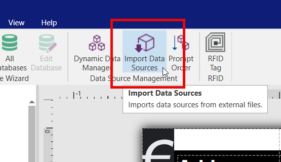 Designer: Import Data Sources