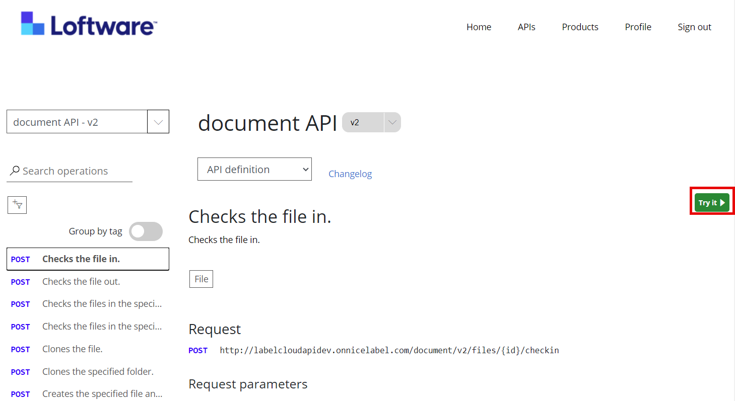 Checking in and Checking out Files with Document API