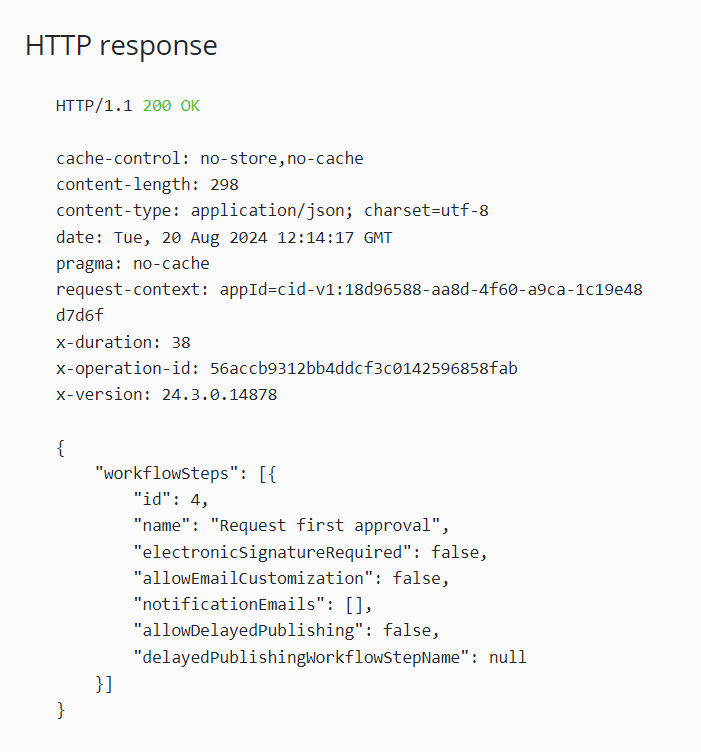 Getting workflow states and changing workflow steps with Document API