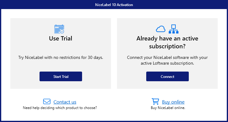 Trialware Free trial setup