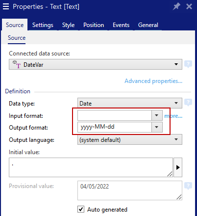Datetimeformat Sybase Example Use system date format in forms