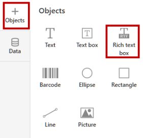 Rich text box