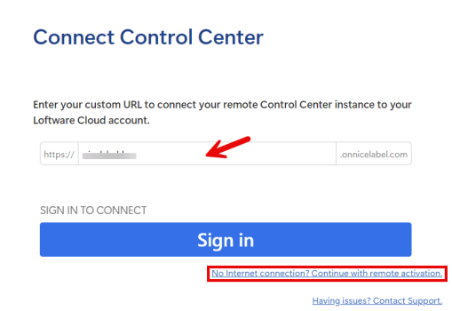 Creating a new remote activation