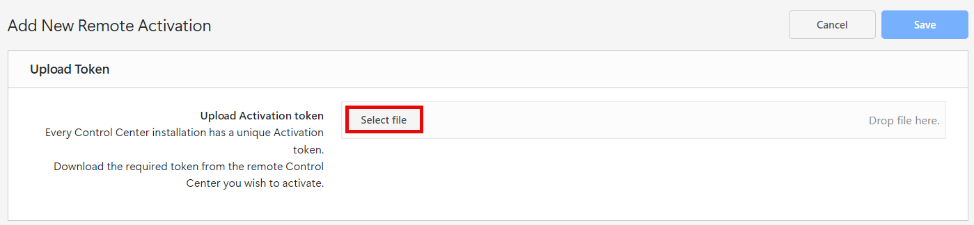 Creating a new remote activation