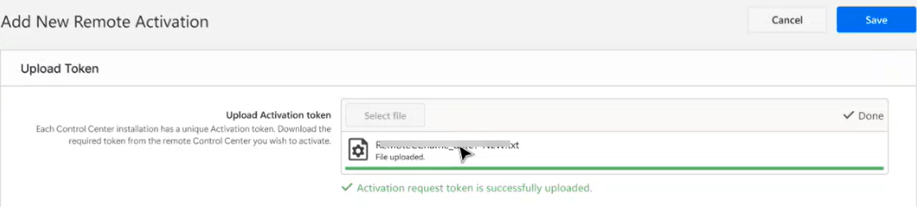 Creating a new remote activation