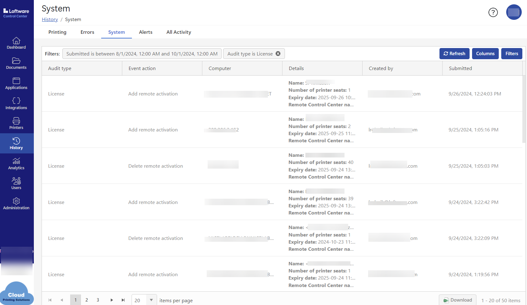 Creating a new remote activation