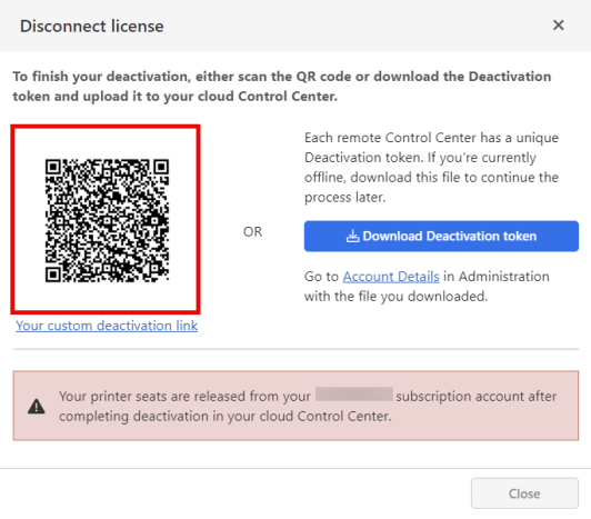 Disconnecting remote activation