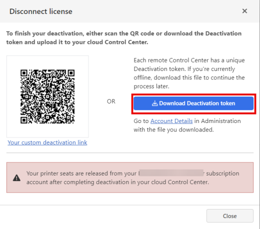 Disconnecting remote activation