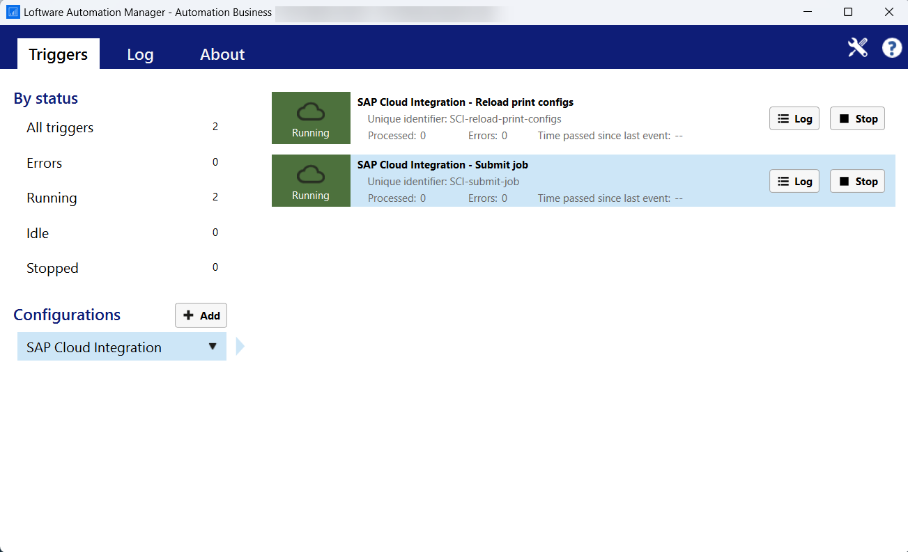Automation Manager: Triggers