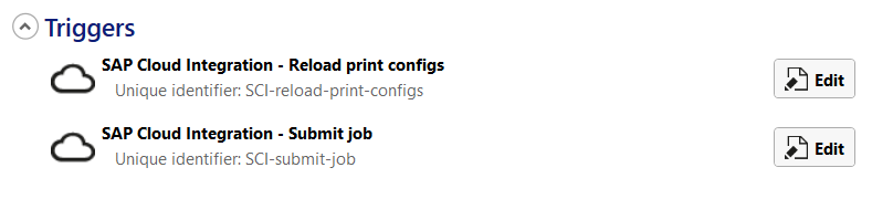 Triggers: SAP Cloud Integration
