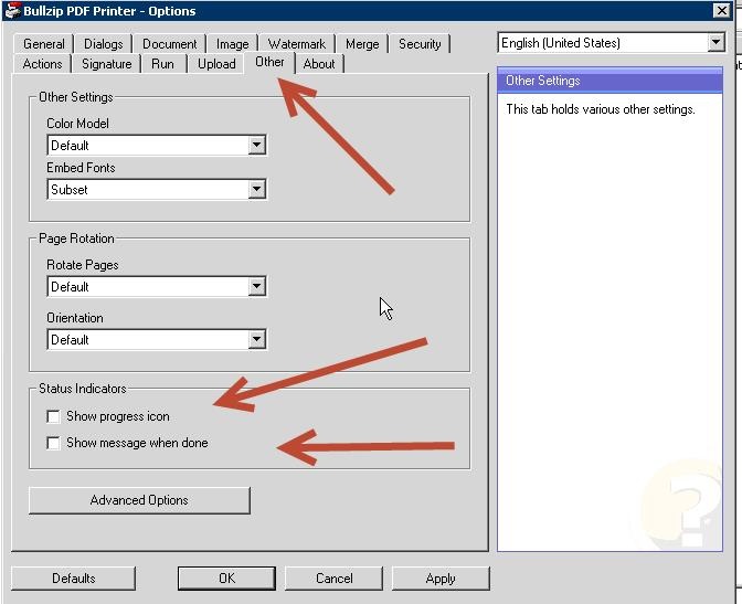 Using Bullzip as PDF Printer