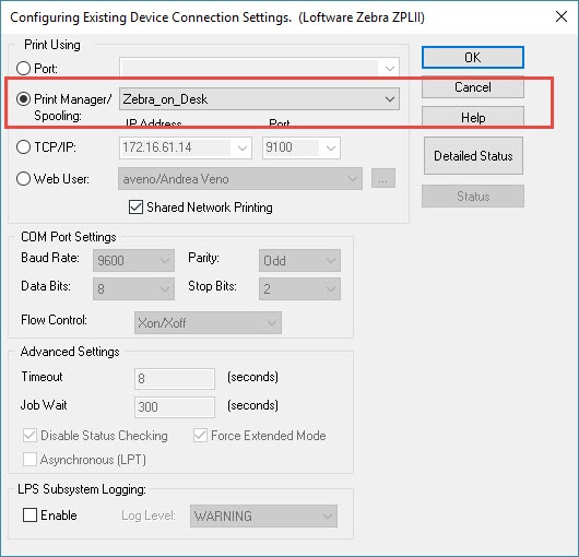 ﻿How to Connect Windows Printers in Loftware Device Configuration